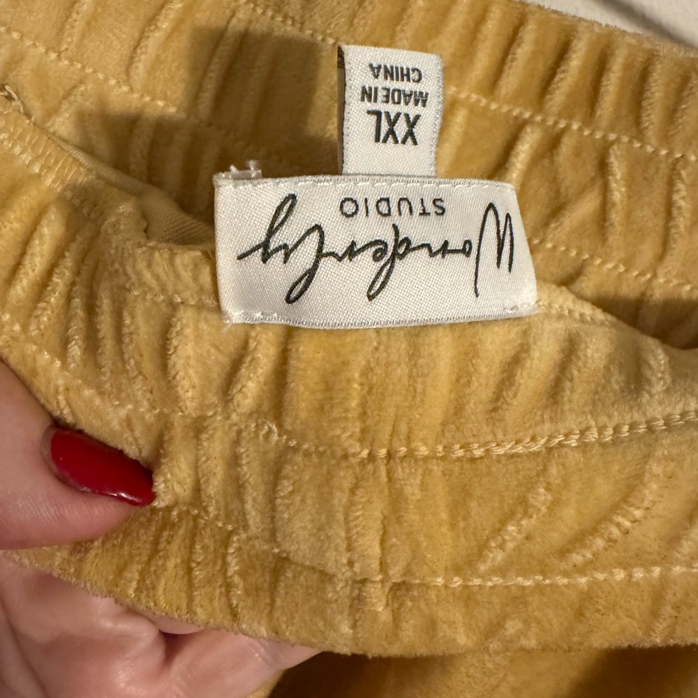 NWT Wonderly Golden Velour Jogger Style Pants PLUS:  2X     #CL - Picture 9 of 9